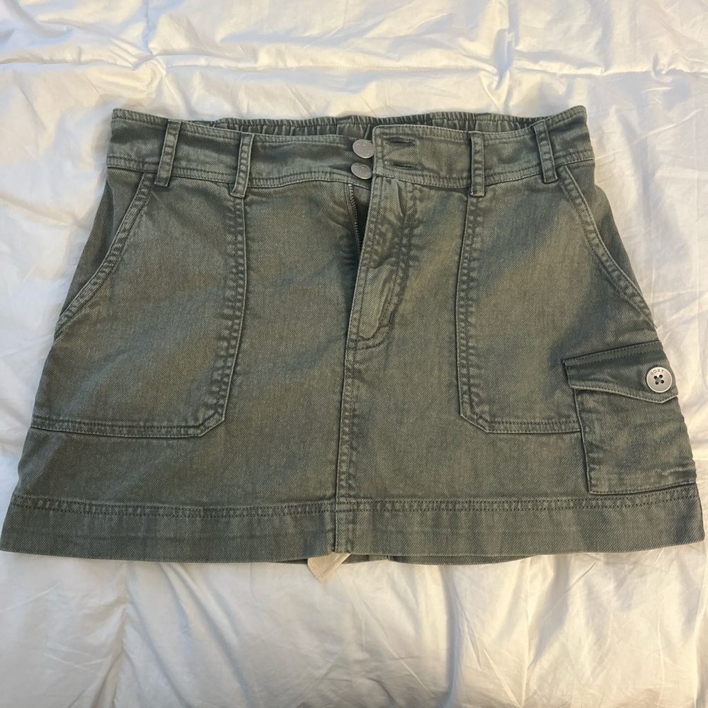 Roxy Khaki Mini Skirt